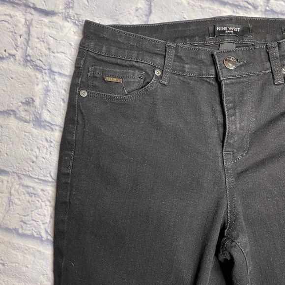 Nine West Gramercy Skinny Ankle Jeans in Black - Picture 3 of 7